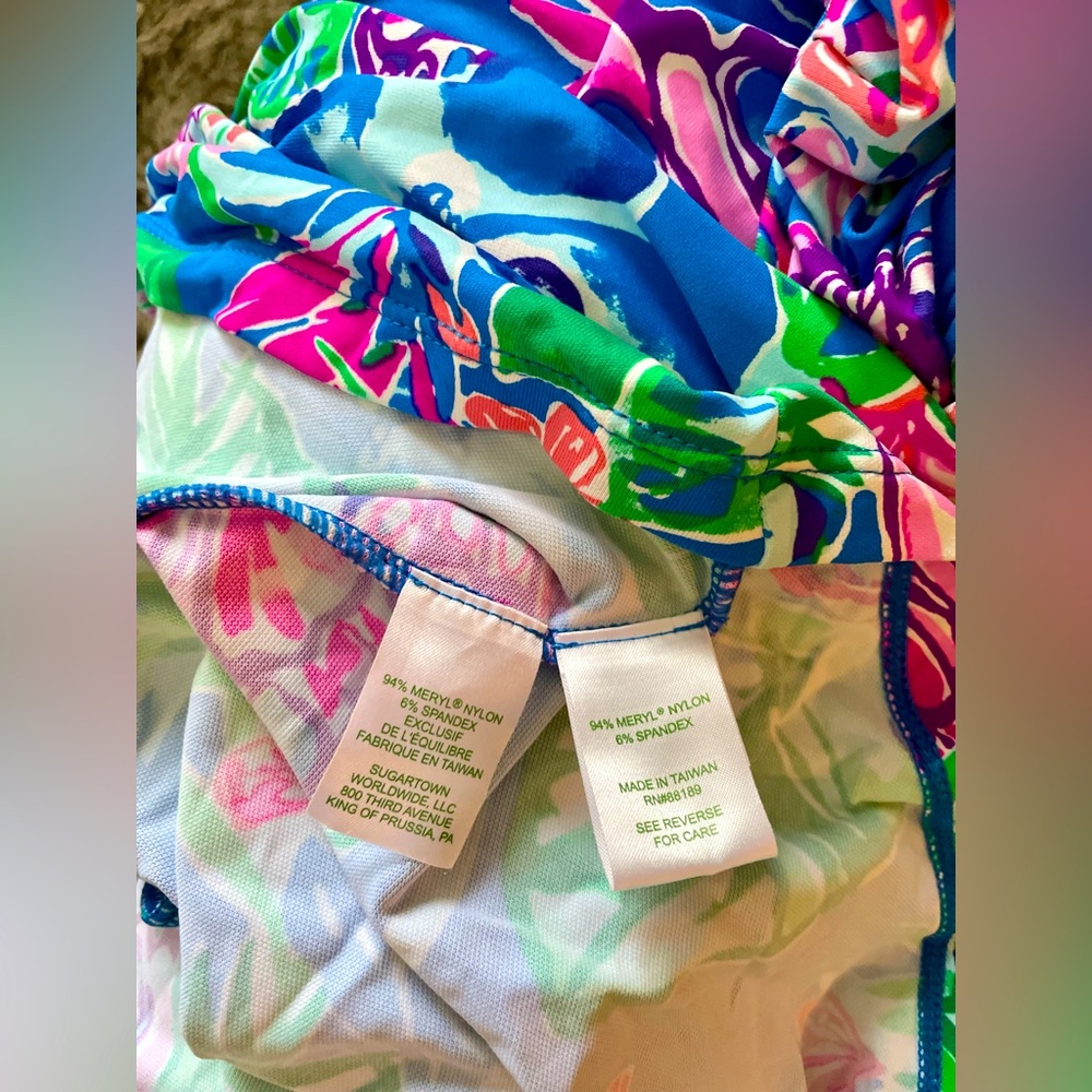 🚫SOLD🚫⭐️⭐️Lilly Pulitzer Cowl Neck/Gator mask Lilshield Long Sleeve50+Dress - Picture 14 of 15